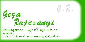 geza rajcsanyi business card